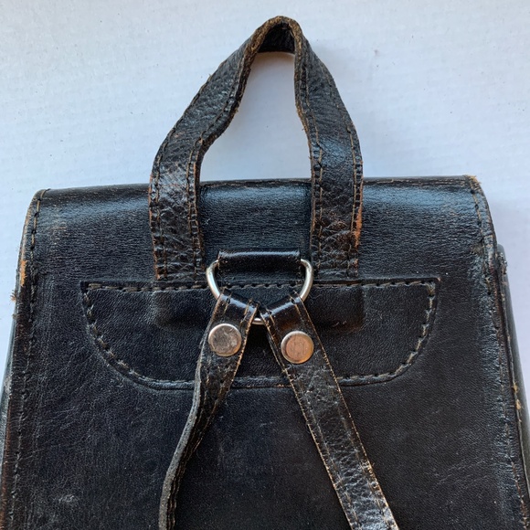 Vintage Unbranded Hardshell Leather Mini Backpack in Black - Picture 7 of 9